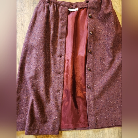 John Meyer Vintage Purple Button up Skirt Fits Small - Picture 3 of 7